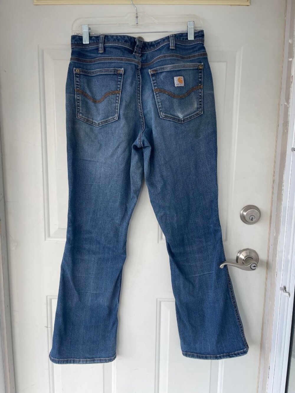 Carhartt Jeans Women’s 8 Short Low Rise Relaxed Distressed Denim Y2K Bootcut